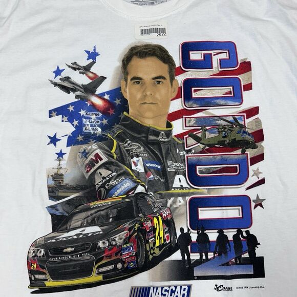 Nascar Jeff Gordon #24 2015 Chase Authentics USA MILITARY SOLDIERS Men's XL NWT - Picture 2 of 7